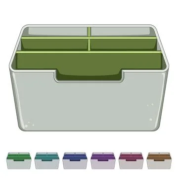 Calender desk organizer cartoon vector graphic Stock Illustration