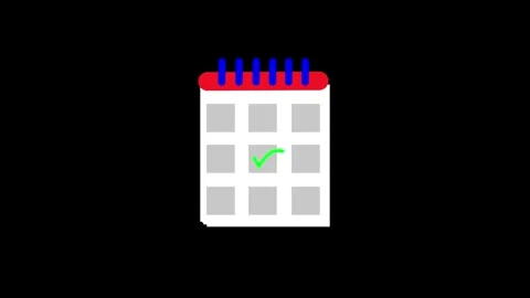 Calender icon animated video concept Video stock 260549455