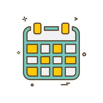 Calender icon design vector Stock Illustration
