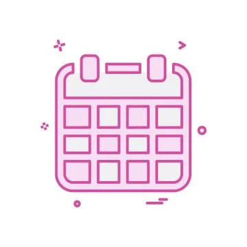 Calender icon design vector Stock Illustration