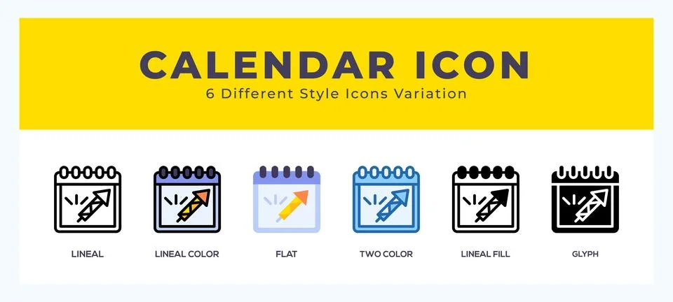 Calender icon in different style vector illustration. Stock Illustration