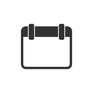 Calender icon flat Calender. Black Icon Flat on white background Copyright... Stock Photos