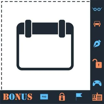 Calender icon flat Stock Illustration