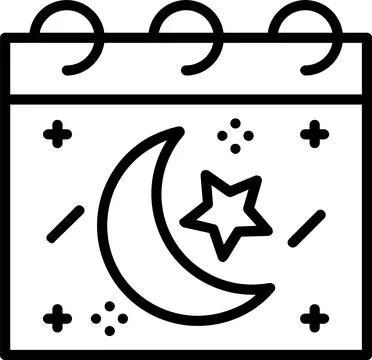 Calender Line Icon Design Stock-Illustration