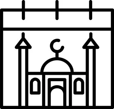 Calender Line Icon Design Stock Illustration