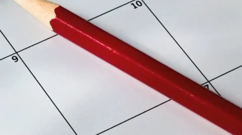 Calender pencil and sharpener Stock Footage 21305665