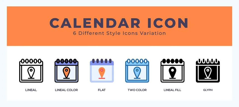 Calender vector icons designed. icon symbol set. Stockillustratie