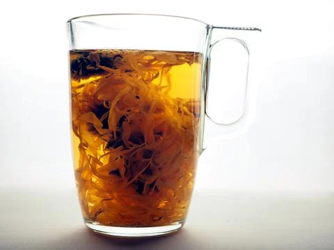 Calendula infusion Foto stock