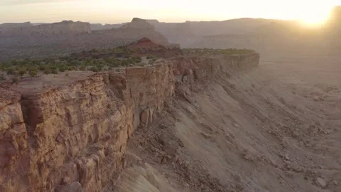 Calf Mesa Cliff Edge Stock Footage