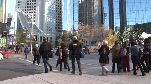 Calgary Alberta - Downtown - 1920 X 1080 HD Stock Footage 40164809