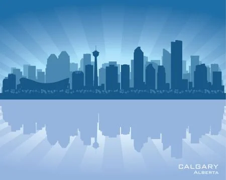 Calgary, canada skyline Stock Illustration