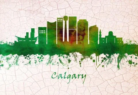 Calgary Canada skyline Stock Illustration