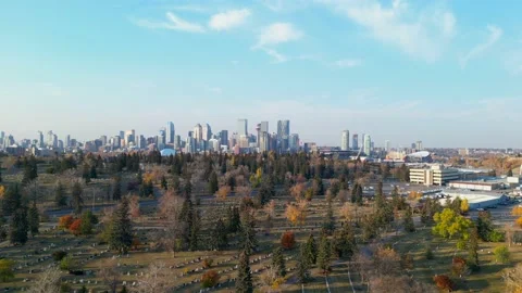 Calgary Cemetery Stock Footage 219841799