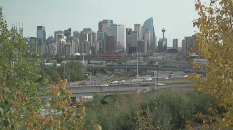 Calgary City Traffic Stock Footage 22634033