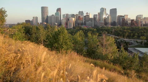 Calgary Downtown Quick Crane Shot Video stock 41272749