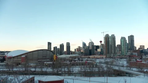 Calgary downtown skyline, alberta Stock Footage 84191125