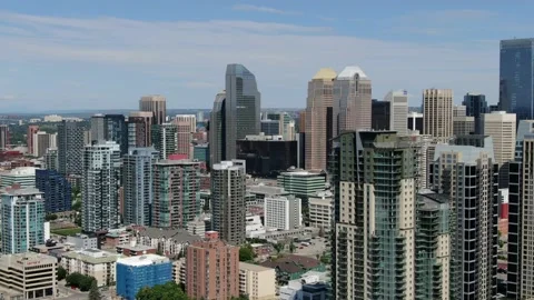 Calgary Downtown Tracking Stock Footage 145559824