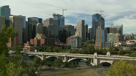 Calgary - Downtown view Stock Footage 30313067