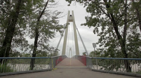 Calgary Flood 2013 - Bridge Closed Stock Footage 25006282