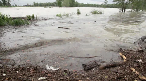 Calgary Flood 2013 Stock Footage 24924518