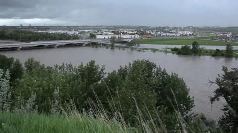 Calgary Flood 2013 Stock Footage 24924563