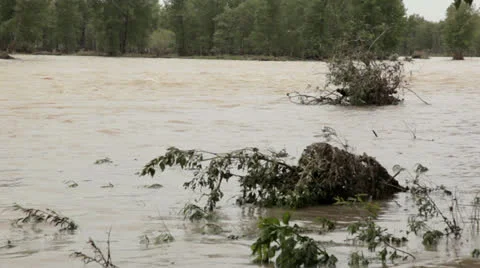 Calgary Flood 2013 Stock Footage 25006259