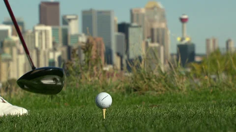 Calgary - Golf Tee Box Stock Footage 30314668
