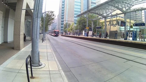 Calgary Light Rail Transit Stock Footage 94874672