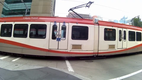 Calgary Light Rail Transit Stock Footage 94874699