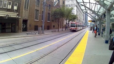 Calgary Light Rail Transit Stock Footage 94874719