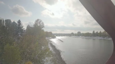Calgary Peace Bridge Stock Footage 142653557