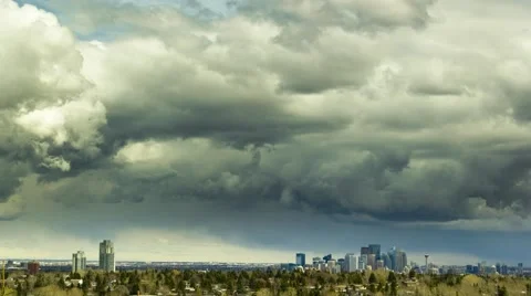 Calgary Skyline in the Spring - Timelapse 스톡 동영상 40614025