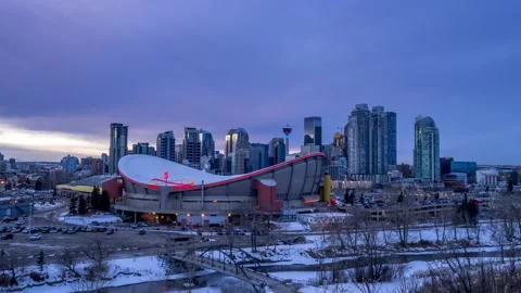 Calgary Sunset timelapse Stock Footage 150185201