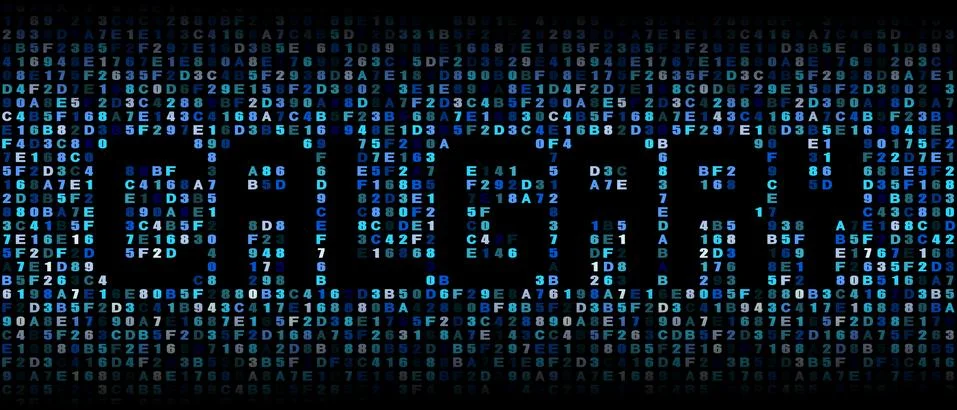 Calgary text on hex code illustration Stock Illustration