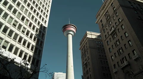 Calgary Tower (View From Below) Video stock 42186364
