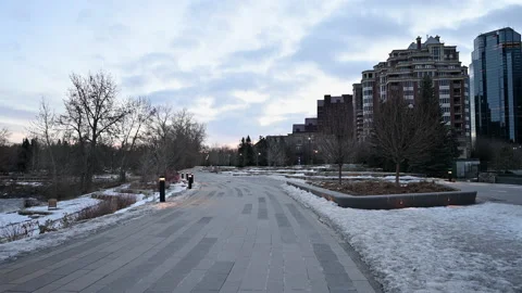 Calgary urban pathways Stock Footage 169411006