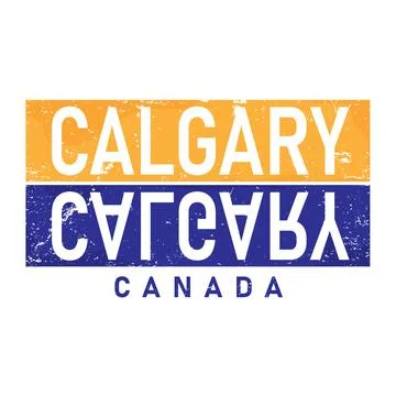 Calgary vector lettering logo design element t-shirt design 스톡 일러스트