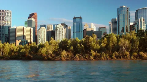 Calgary Waterfront Skyline Stock-Footage 32209016