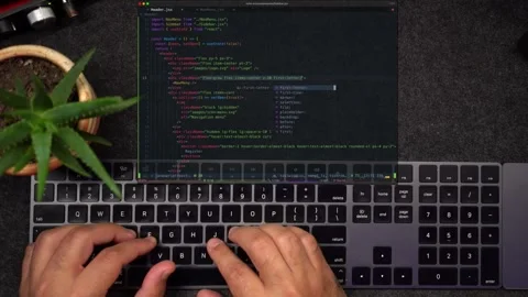 Cali, Colombia - 11/30/2022: Programmer Hands Typing Real Javascript Code Stock Footage 257470763