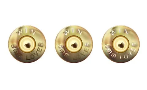 Caliber of weapon bullets icon. Lover weapons 9 mm. Stock Illustration