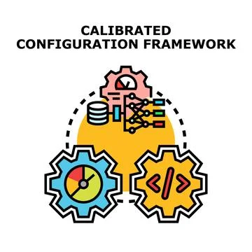 Calibrated configuration framework optimising system processes Stock-Illustration