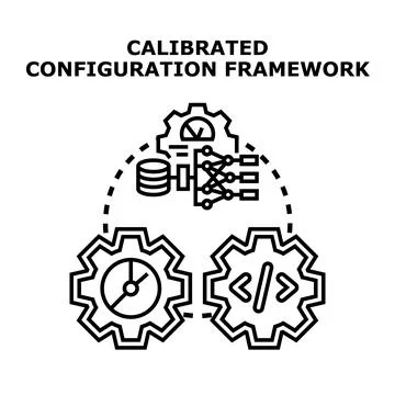Calibrated configuration framework optimising system processes Illustrazione stock