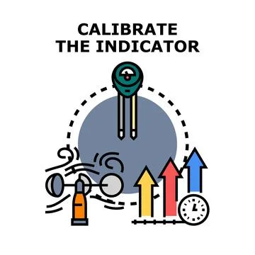 Calibrating measurement indicators for accurate data analysis Stock Illustration