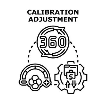 Calibration adjustment concept for optimal settings management Stock Illustration