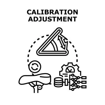Calibration adjustment process for data optimization settings Stock Illustration