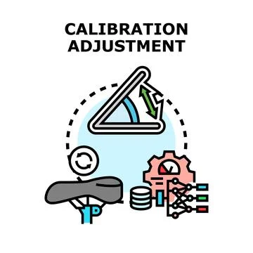 Calibration adjustment process for data optimization settings Stock Illustration