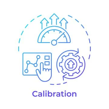 Calibration blue gradient concept icon Stock Illustration
