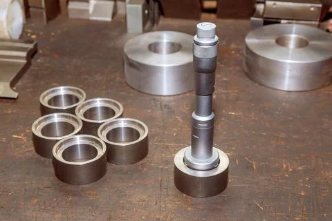 Calibration Bore micrometer. Device for accurate measurement of hole diameter Stock Photos