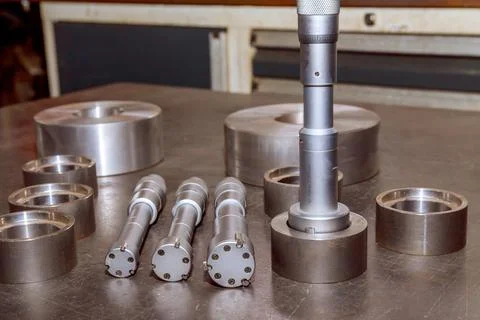 Calibration Bore micrometer. Device for accurate measurement of hole diameter. Stock Photos
