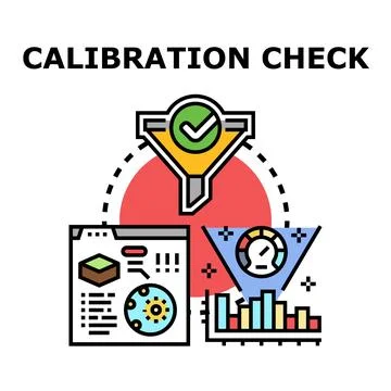 Calibration check concept illustrating accuracy and validation Stock Illustration